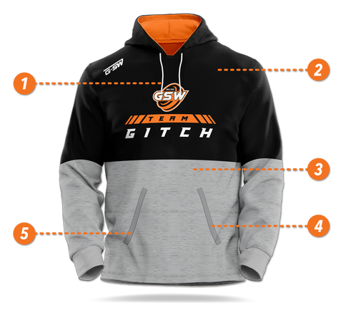 GSW Custom Embroidered Hoodie highlights