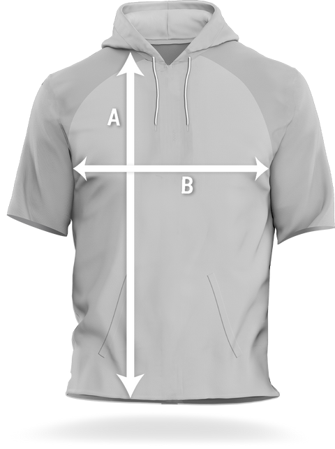 GSW Custom Half-Sleeve Hoodie sizing image