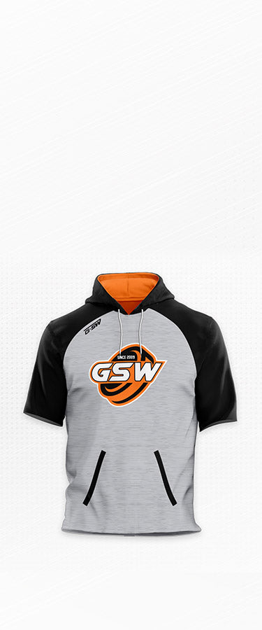 GSW Custom Half-Sleeve Hoodie sizing image