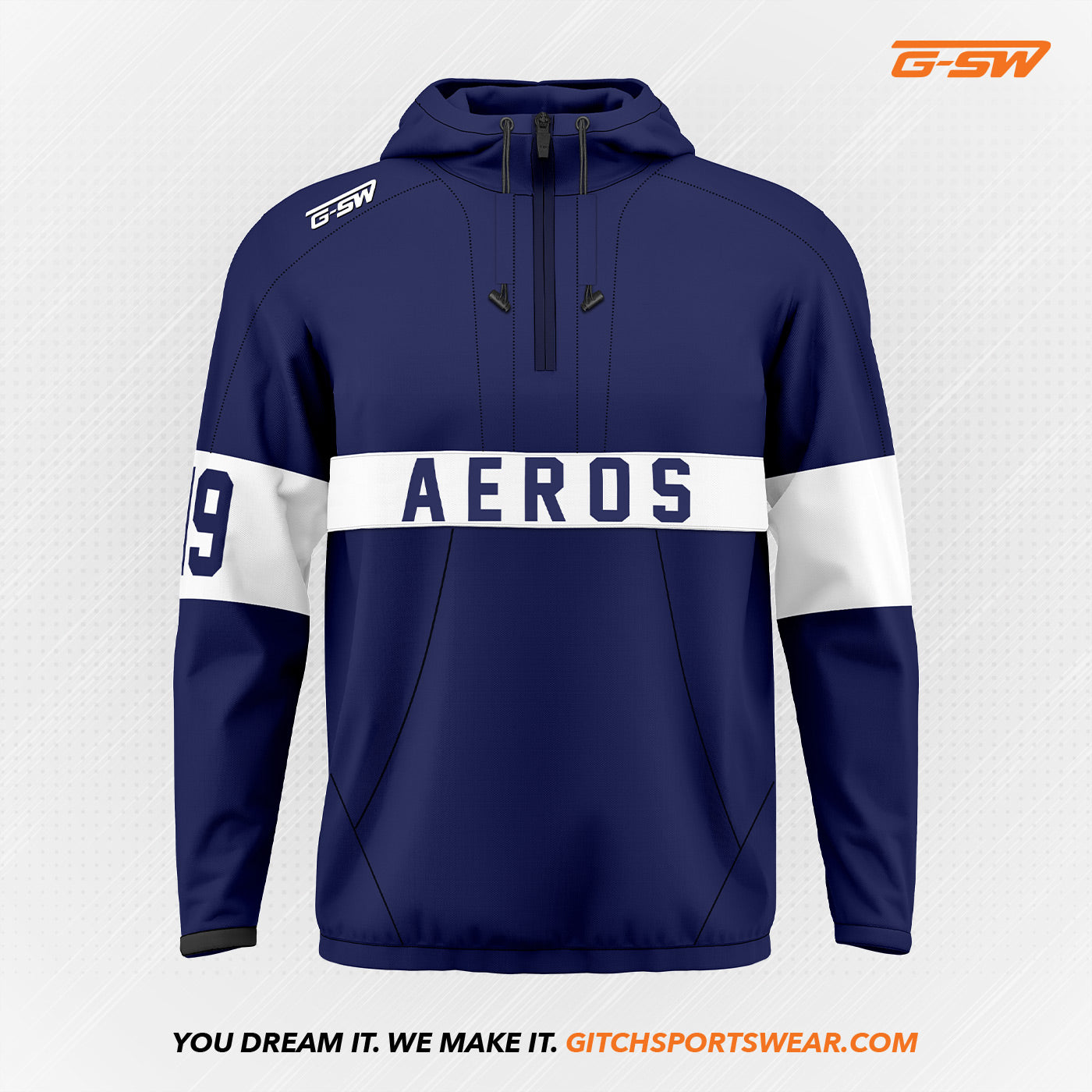 GSW Custom Tapered Track Jacket 2.0: Add Logo | Gitch Sportswear