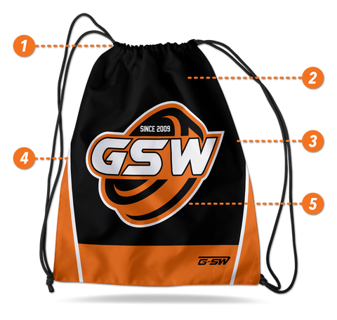 GSW Custom Cinch Bag highlights