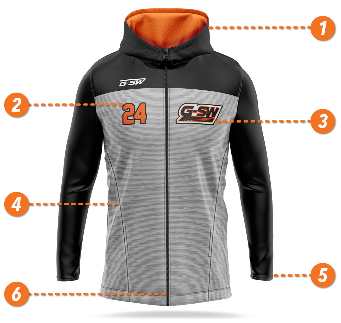 Custom High-Performance Hoodie (Zip Up) with Logo | Gitch