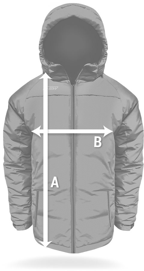 GSW Custom Embroidered Winter Jacket sizing image